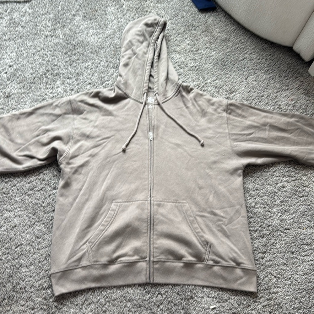 grey Holister Zip-Up Hoodie